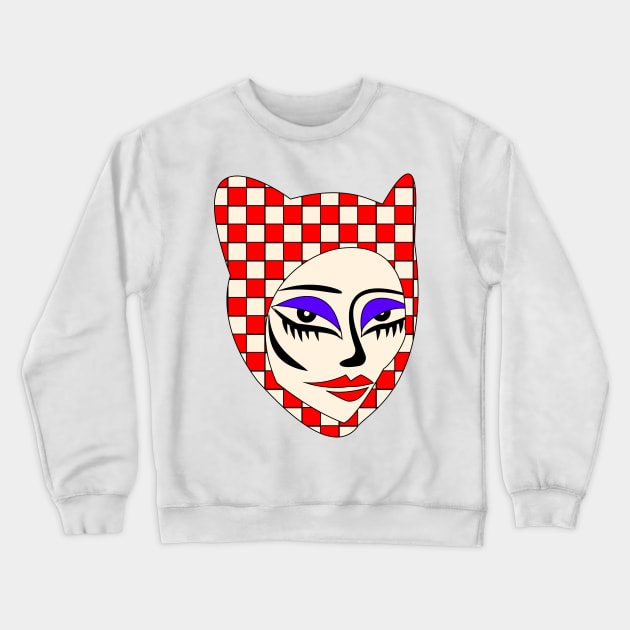 Catgirl is a punk queen Crewneck Sweatshirt by Elizza